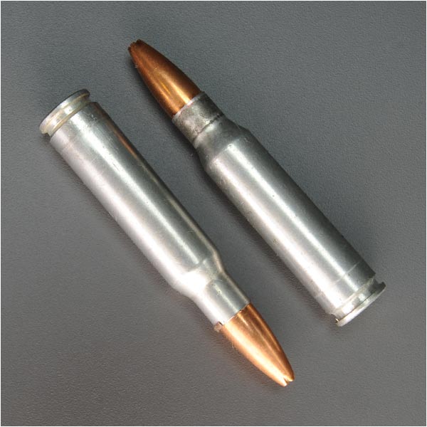 ミリタリーショップ レプマート / 空薬きょう ライフル .308弾 7.62x51mmNATO弾 先割れ弾頭 シルバー 2個