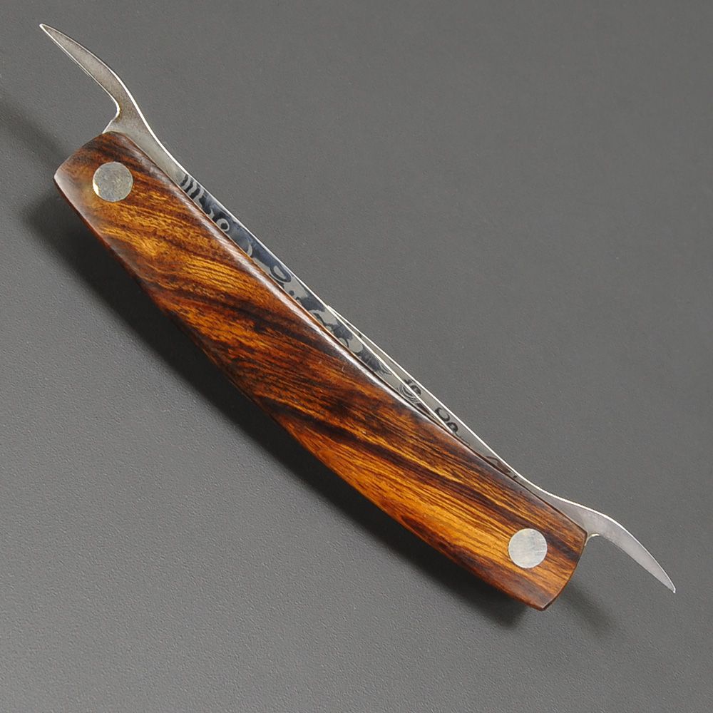 カスタムナイフ 後藤渓 コアレス多層鋼 ダブルブレード 天然木材