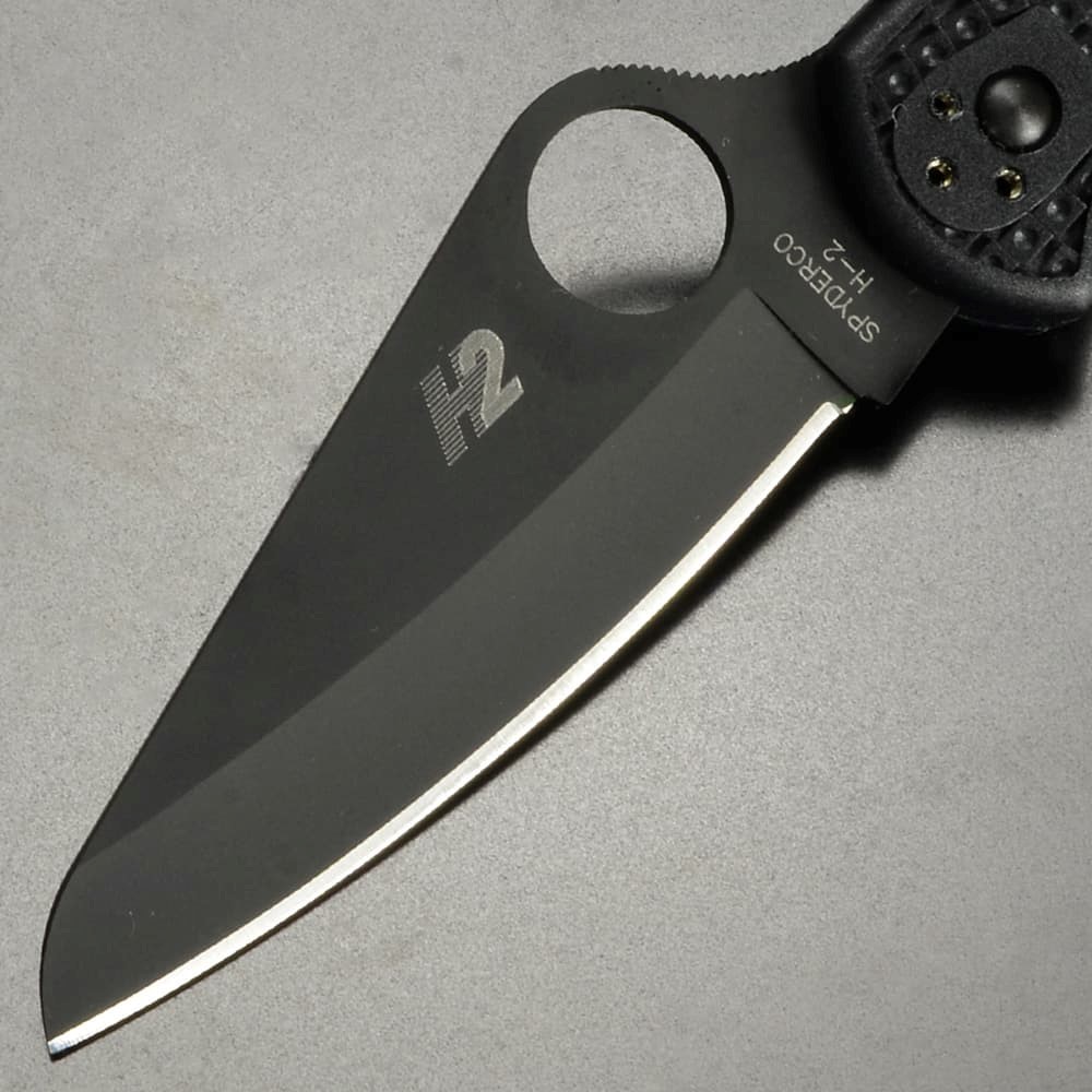 ミリタリーショップ レプマート / Spyderco ソルト2 折りたたみナイフ オールブラック 直刃