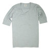 AVIREX 5分袖Tシャツ 無地 デイリー Uネック ワッフル
