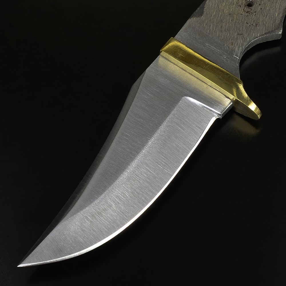 Knifemaking ナイフブレード 真鍮製ガード付き ステンレス鋼 クリップ