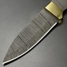 Knifemaking ナイフブレード Bushcraft ダマスカス鋼 真鍮製ガード付 BL125D