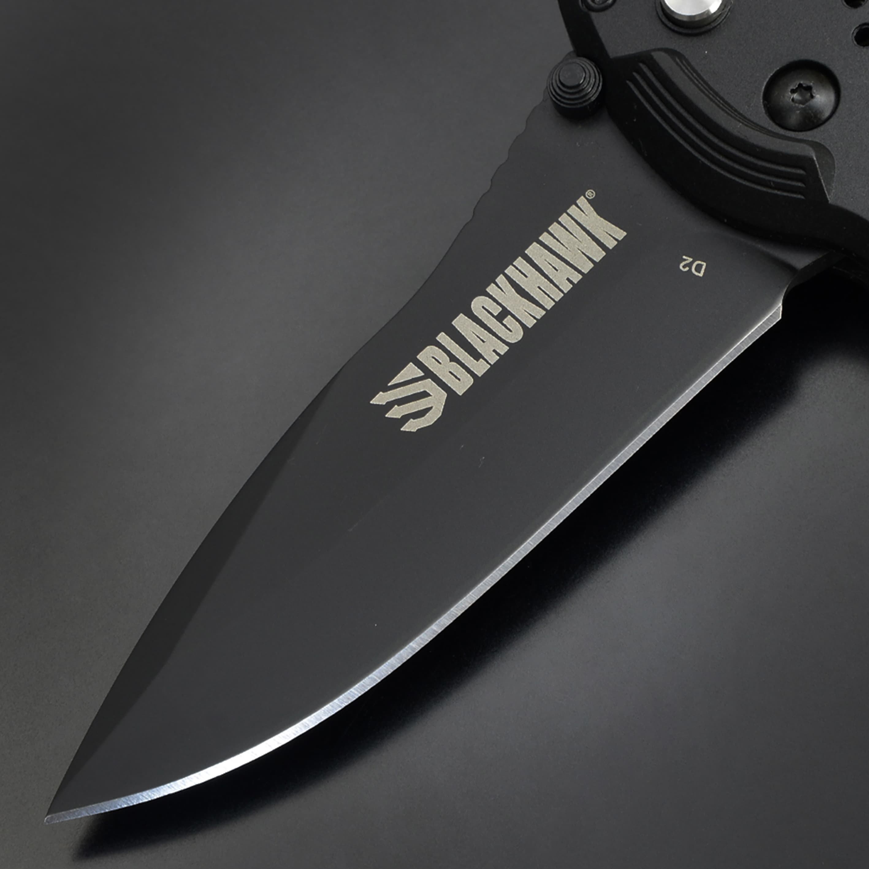 BLACKHAWK 折りたたみナイフ CQD ボタンロック BH15M301BK