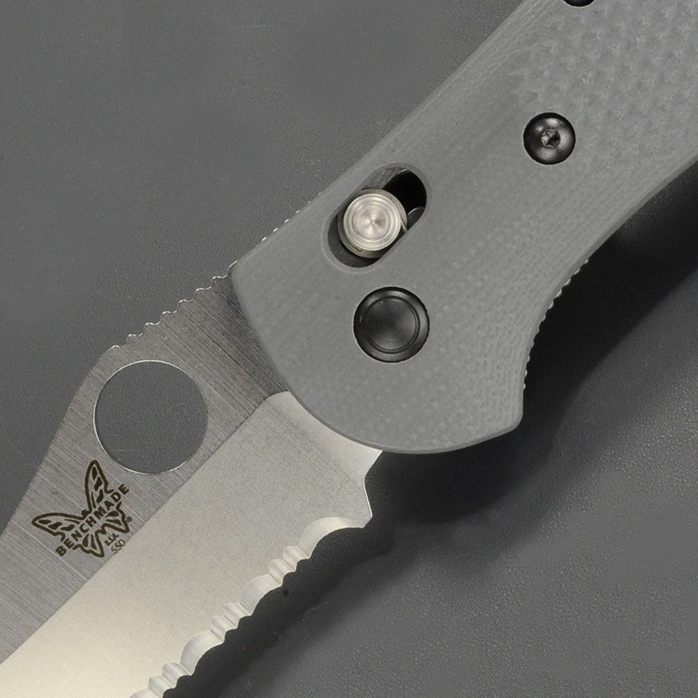 ミリタリーショップ レプマート / BENCHMADE 折りたたみナイフ 550S-1 グリップティリアン 半波刃 サテン仕上