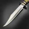 MARBLES ボウイナイフ 鹿角ハンドル 全長約36cm レザーシースベルトループ付き MR572