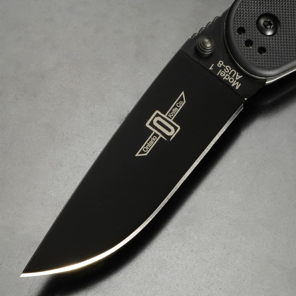 ONTARIO 折りたたみナイフ RAT I ライナーロック式 AUS-8ステンレス