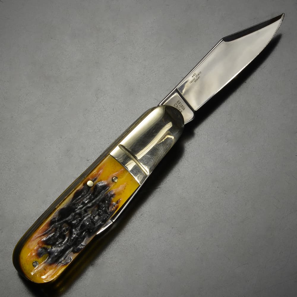 ミリタリーショップ レプマート / Rough Ryder 折りたたみナイフ Barlow Pocket Knife スタッグボーンハンドル  RR1806