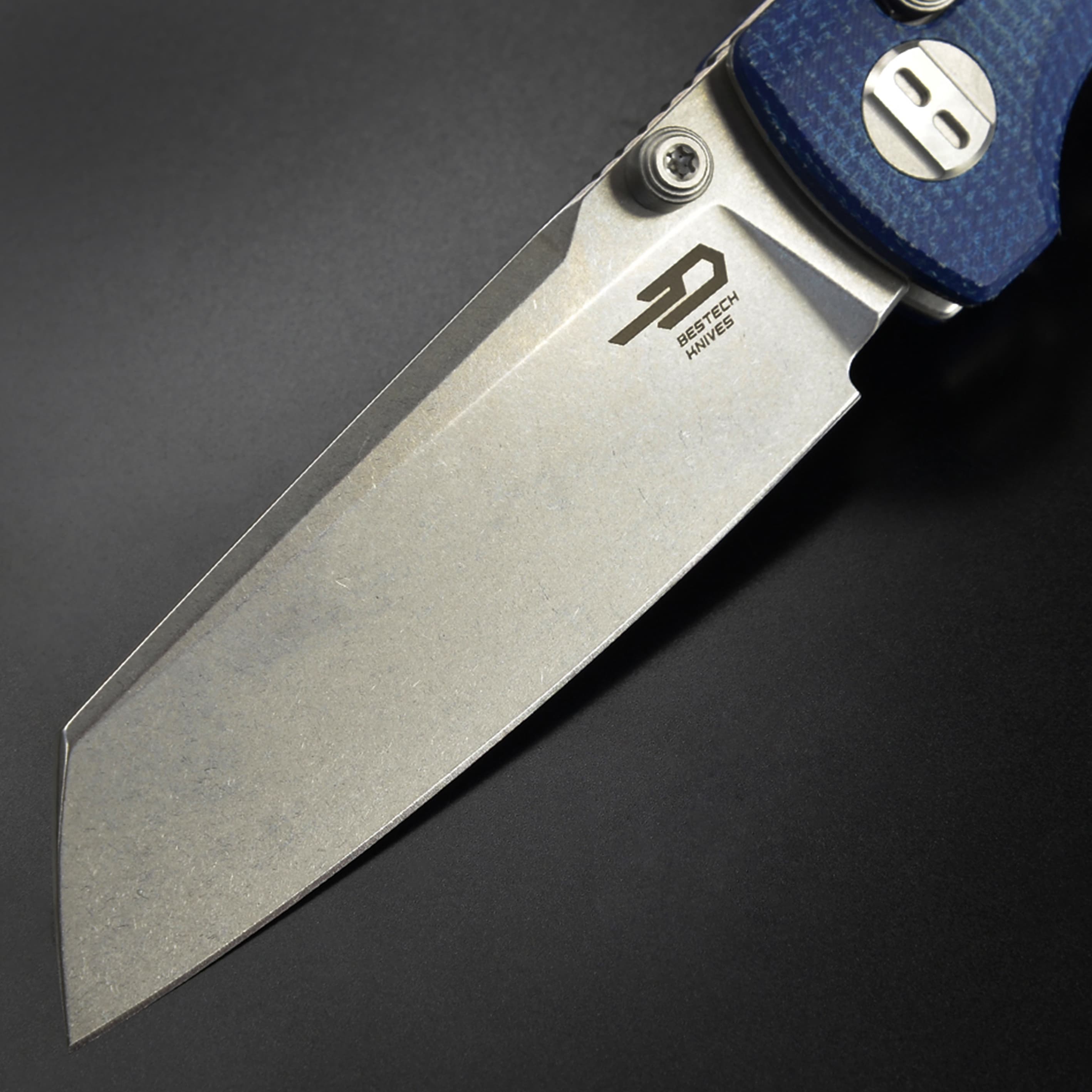 BESTECH KNIVES 折りたたみナイフ SLASHER マイカルタハンドル ブルー 