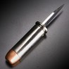 ピストル弾型 折りたたみナイフ 44マグナム弾 シルバー
