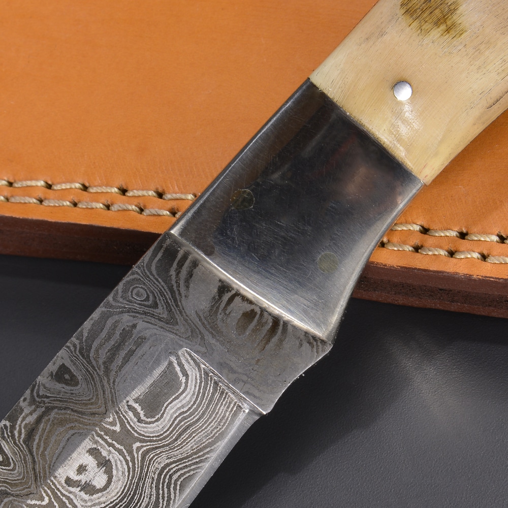 アウトドアナイフ ダマスカス ラムホーン | ミリタリーショップ レプマート