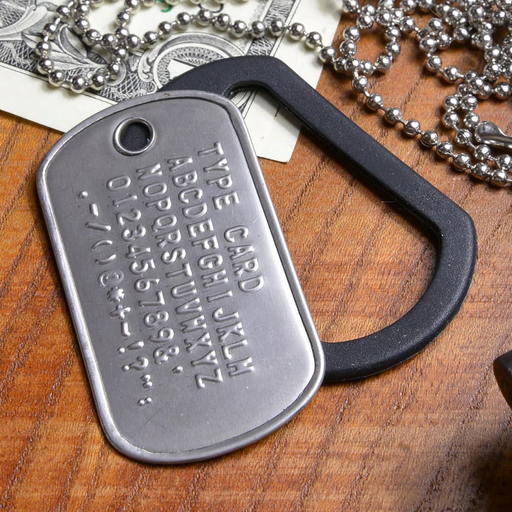 ツヤなし ドッグタグ フルセット 刻印付 加工日数2〜3営業日