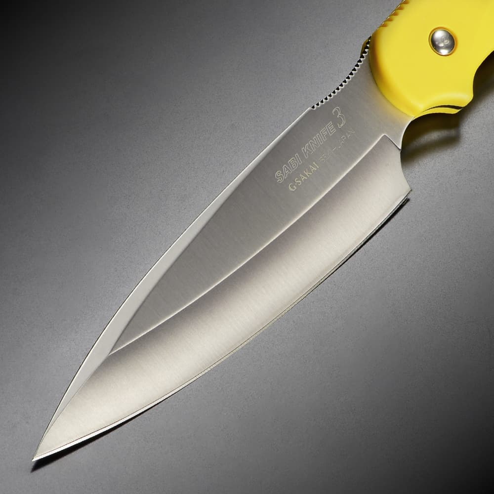 G・SAKAI アウトドアナイフ NEWサビナイフ3 直刃 イエロー