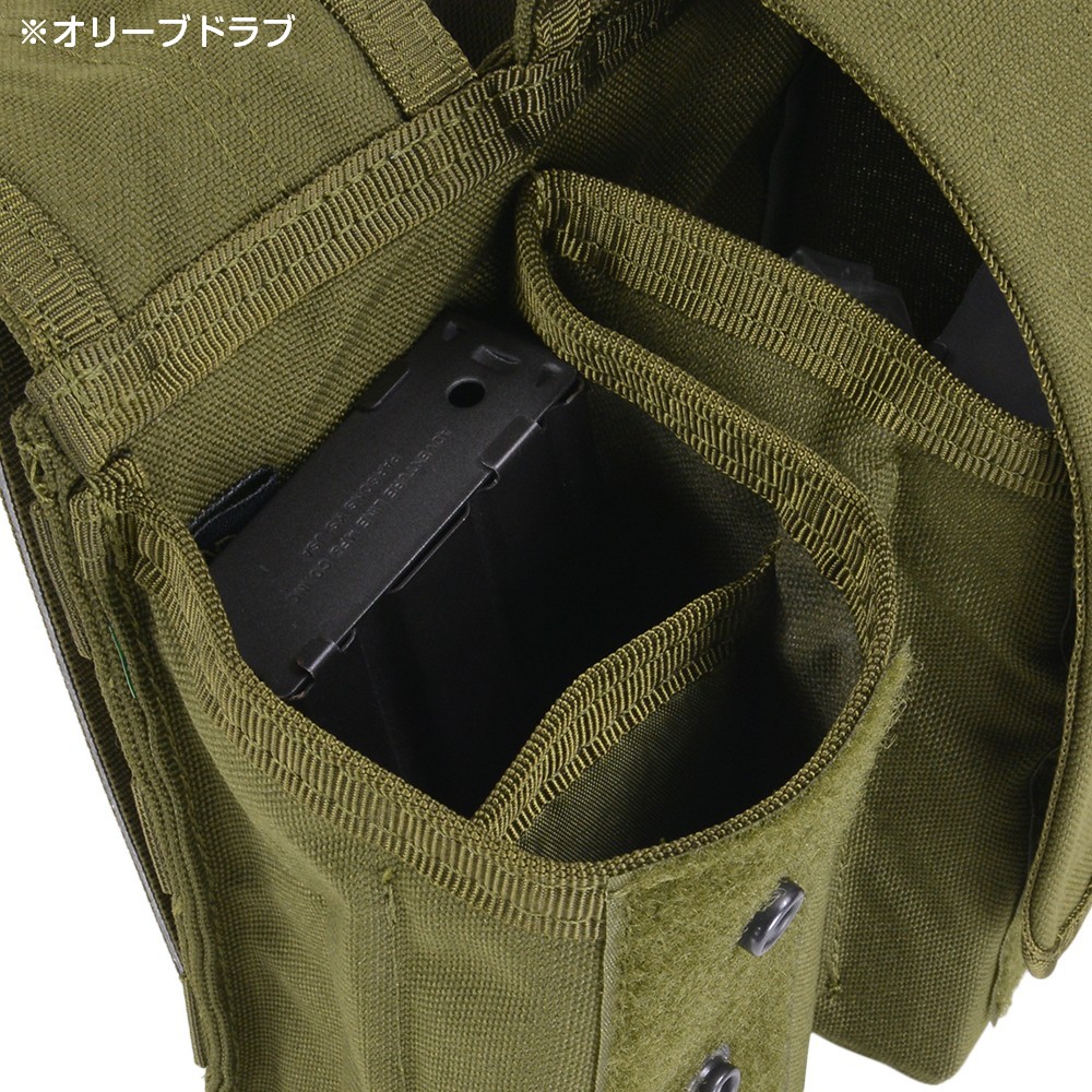 CONDOR ライフルマガジンポーチ M4/AR15/AK用 ダブル 前後2連 6本収納