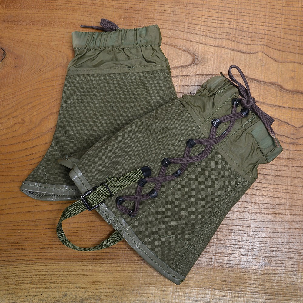 イタリア軍 アルパインゲイター 帆布 OD レギンス 登山 ミリタリー イタリア軍放出品 ゲイター 帆布製 アルパインレギンス ODグリーン