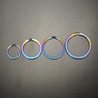 二重リング 平角 チタン レインボー ハンドクラフト材