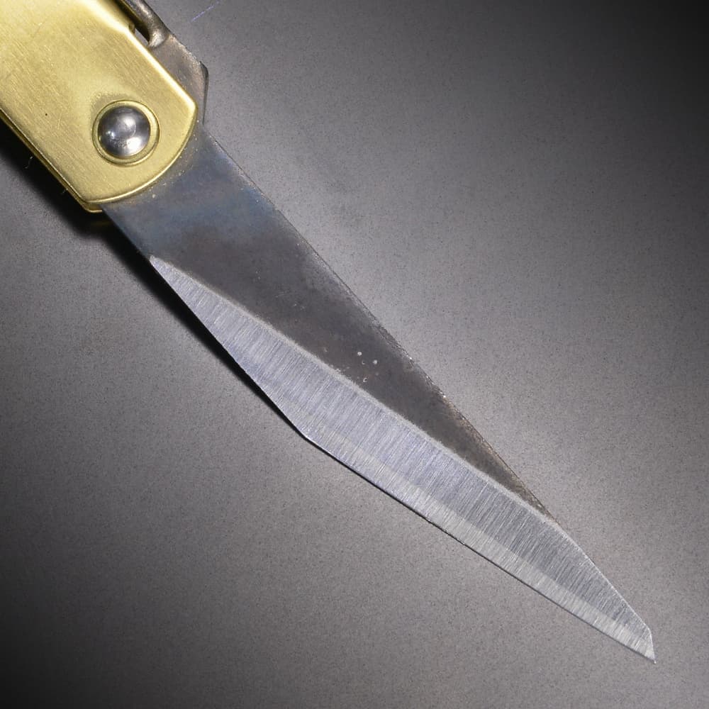 最大73%OFFクーポン 肥後守 竹虎  日本製 折り畳みナイフ 折込みナイフ  ナイフ 折りたたみ 特大  アウトドア 青紙鋼 割込
