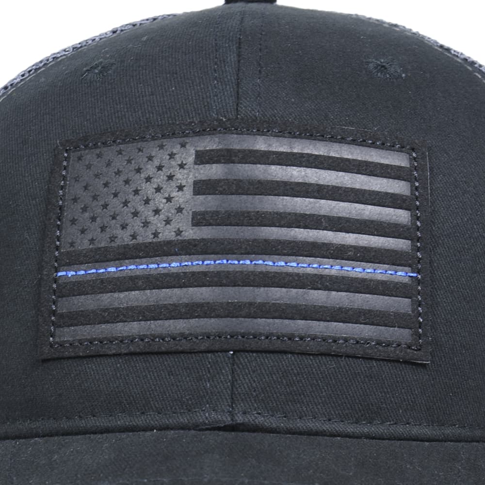 LA POLICE GEAR メッシュキャップ TBL SUBDUED 星条旗 レザーパッチ