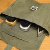 ドイツ軍放出品 シューズクリーナーキット 靴磨き コットン製収納バッグ付き ODグリーン
