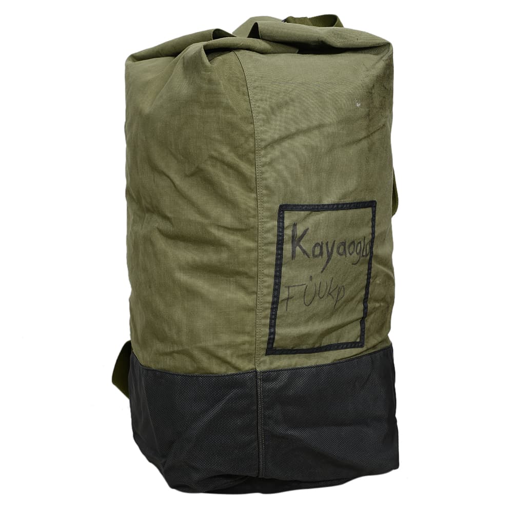 オーストリア軍放出品 ダッフルバッグ 約80L ストラップ2本 ナイロン