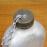 フランス軍放出品 キャンティーン 水筒 キャップチェーン付き アルミ製