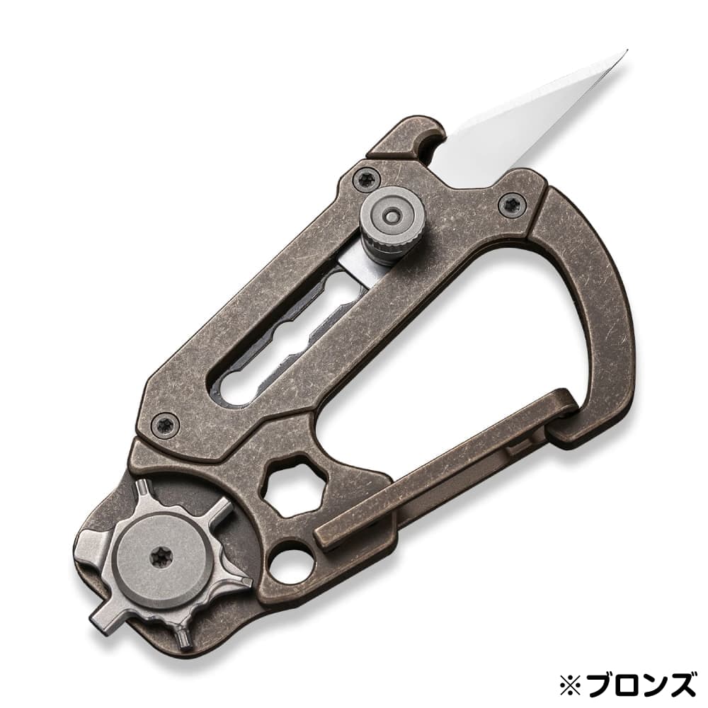 CIVIVI マルチツール Polymorph カラビナ型 チタン製 替え刃3本付き 