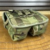 イギリス軍放出品 ダブルマガジンポーチ PLCE装備 ベルクロ式フラップ MTP迷彩 6本収納