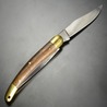 ハンドメイド 折りたたみナイフ 双刃 木製ハンドル