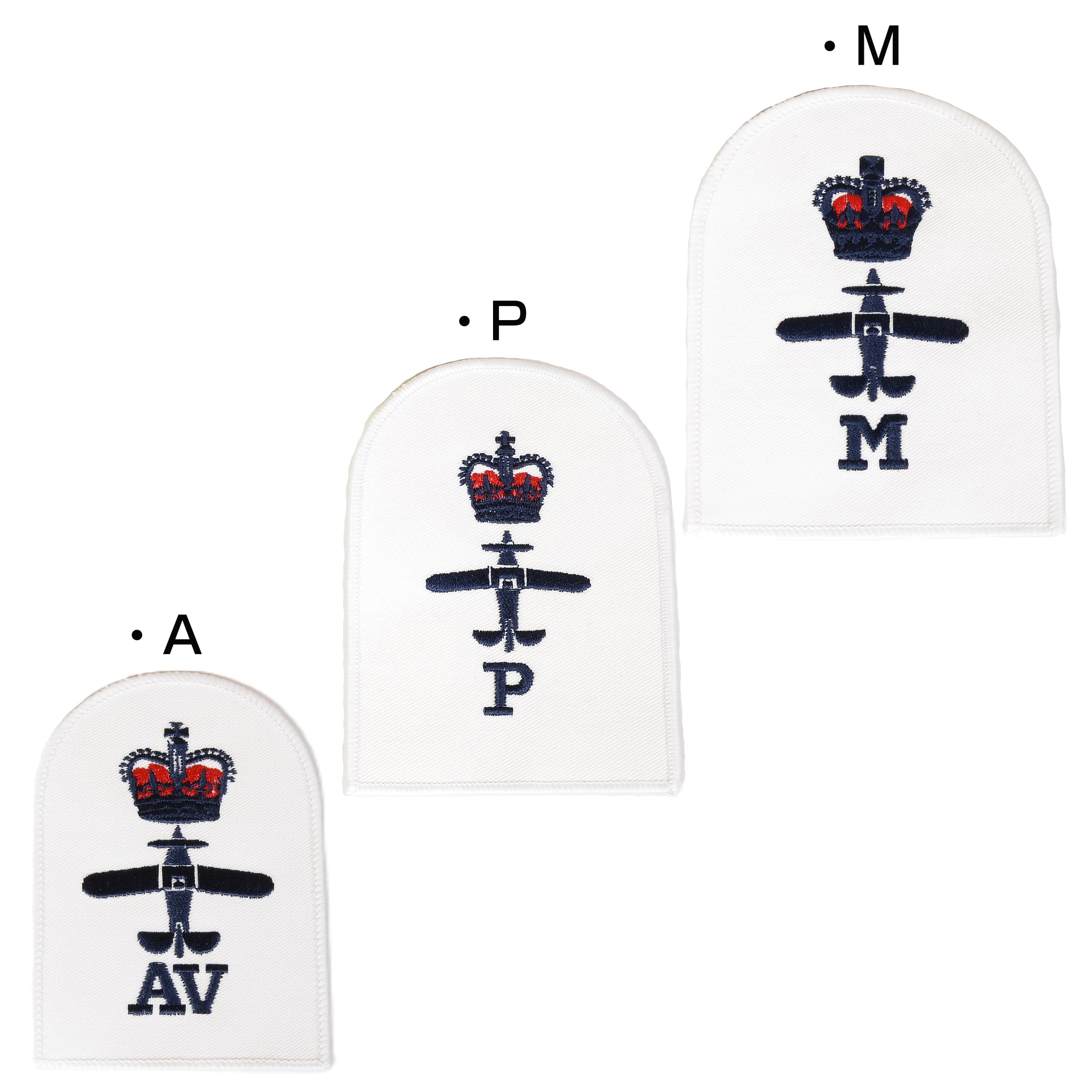 イギリス軍放出品 ワッペン ROYAL NAVY ホワイト 部隊章ワッペン 2枚組