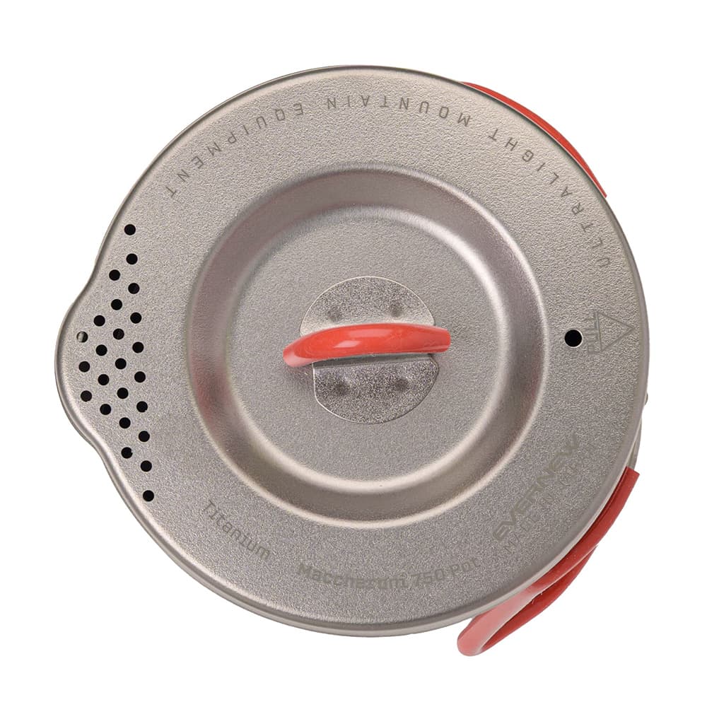 EVERNEW チタンポット Ti Maccheroni pot 750 湯切りフタ付き ECAL755