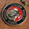 メダル型 キーリング アメリカ海兵隊 USMC ブルドッグ