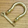 シャックル 馬蹄型 真鍮パーツ 磨きあり