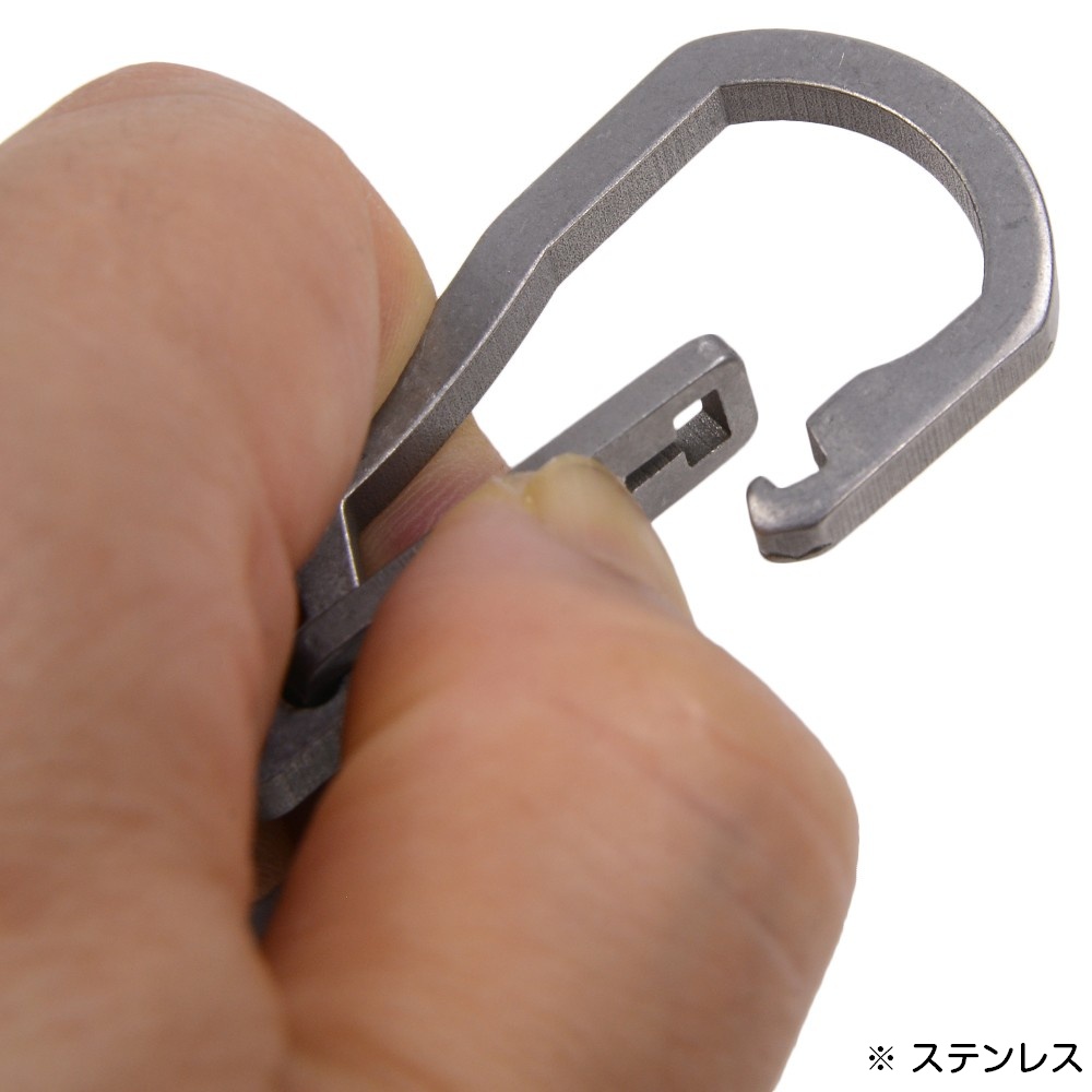 ミリタリーショップ レプマート カラビナ ステンレス製 キーホルダー