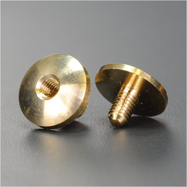 シカゴスクリュー 真鍮 コンチョネジ 穴あき 10mm | ミリタリー
