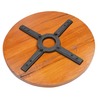 椅子 バーチェア 木製台座 インダストリアスタイル 鋳物 カウンターチェア
