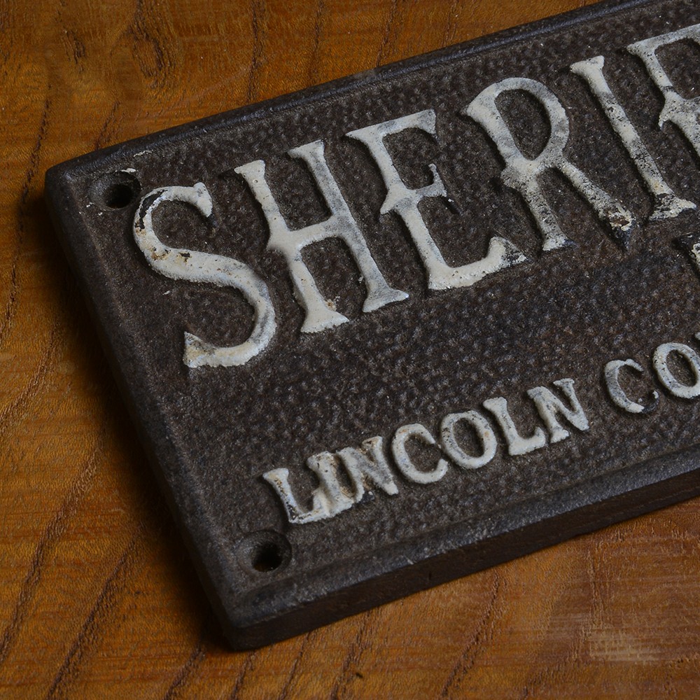 記念板 SHERIFFS OFFICE アンティーク仕上げ アイアンプレート