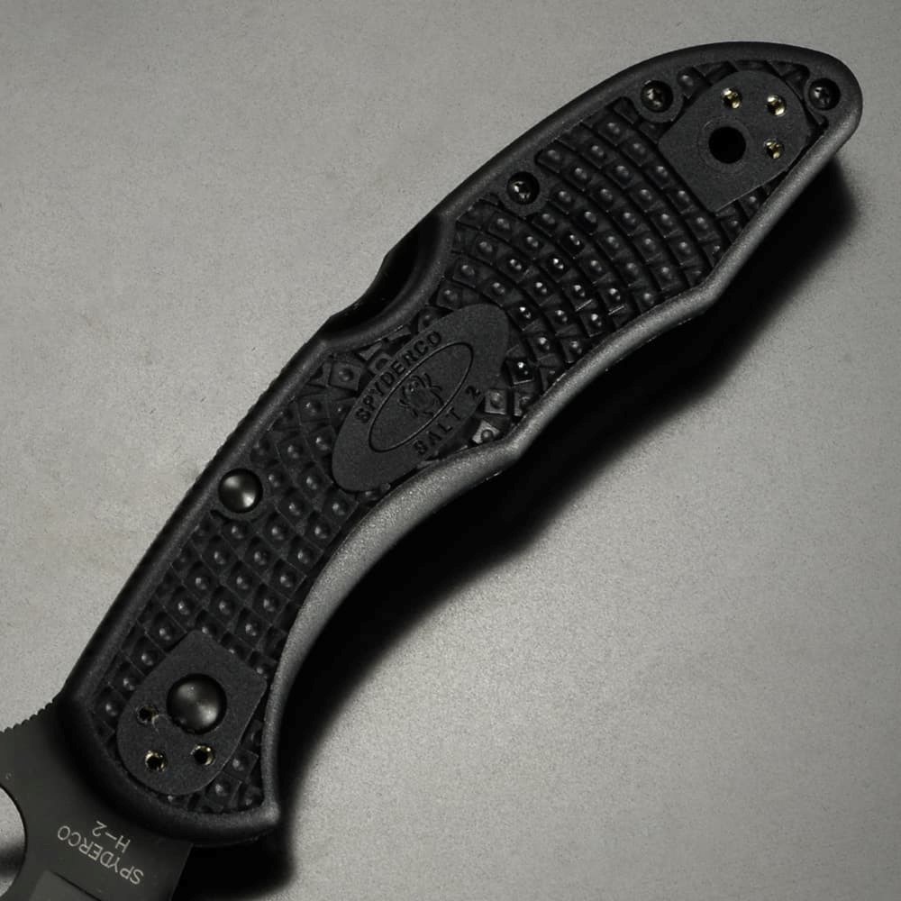 ミリタリーショップ レプマート / Spyderco ソルト2 折りたたみナイフ オールブラック 直刃