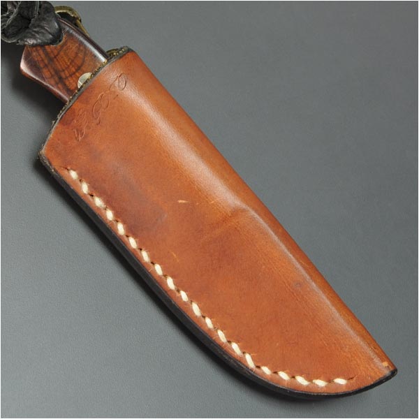 カスタムナイフ 後藤渓 天然木材ハンドル ダマスカス鋼 2インチ No2