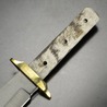 Knifemaking ナイフブレード 真鍮製ガード付き ステンレス製 クリップポイント BL7