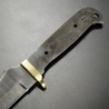 Knifemaking ナイフブレード 真鍮製ガード付 ダマスカス鋼 スキナー BL017