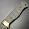 Knifemaking ナイフブレード Bushcraft ダマスカス鋼 真鍮製ガード付 BL125D