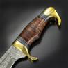 Damascus ククリナイフ ダマスカス鋼 レザーシース付き DM1232