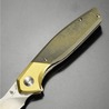 KIZER 折りたたみナイフ Grazioso グラツィオーソ 直刃 マイカルタ N690鋼 グリーン&ブラス V4572N2