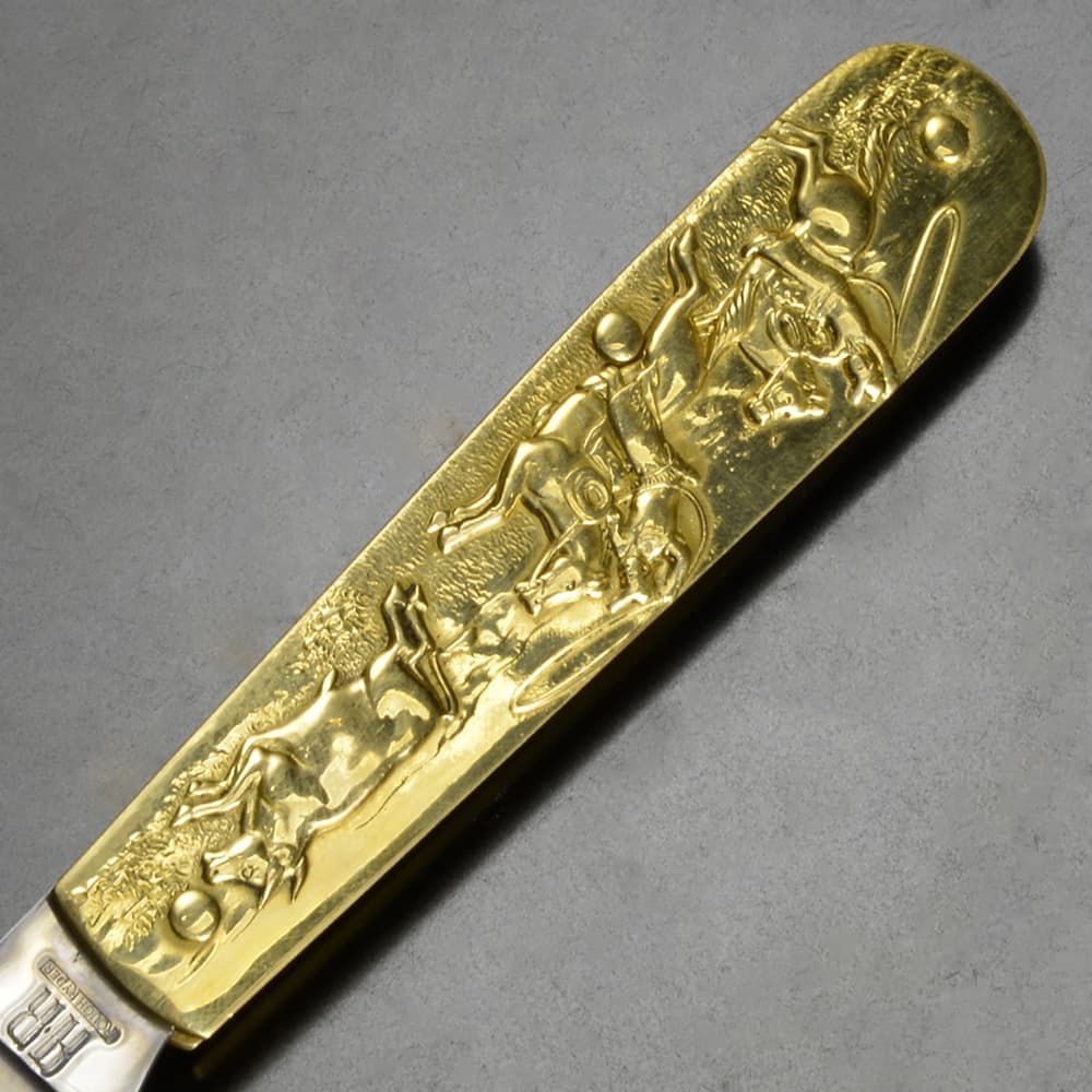 Rough Ryder 折りたたみナイフ Cowboy 真鍮ハンドル RR1457 | ミリタリーショップ レプマート