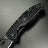 Spyderco 折りたたみナイフ Tenacious ライトウェイト 半波刃 オールブラック C122PSBBK