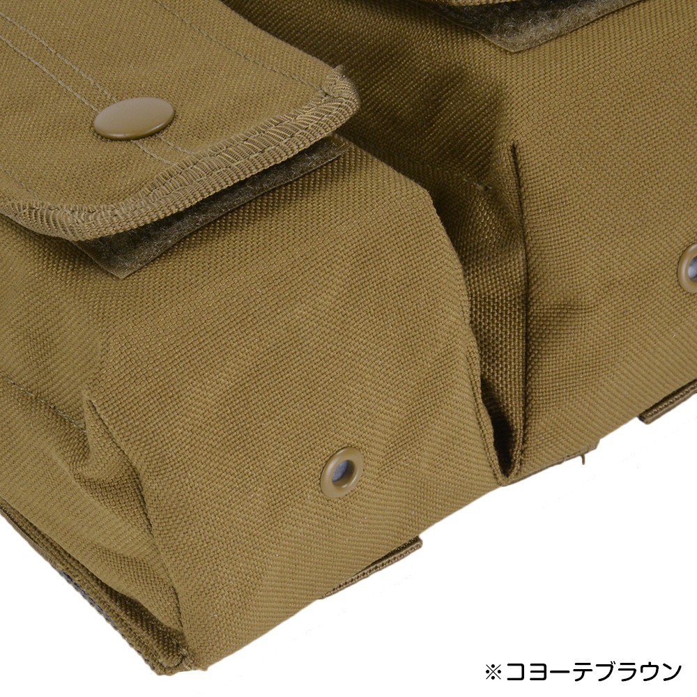 CONDOR ライフルマガジンポーチ M4/AR15/AK用 トリプル 前後2連 6本