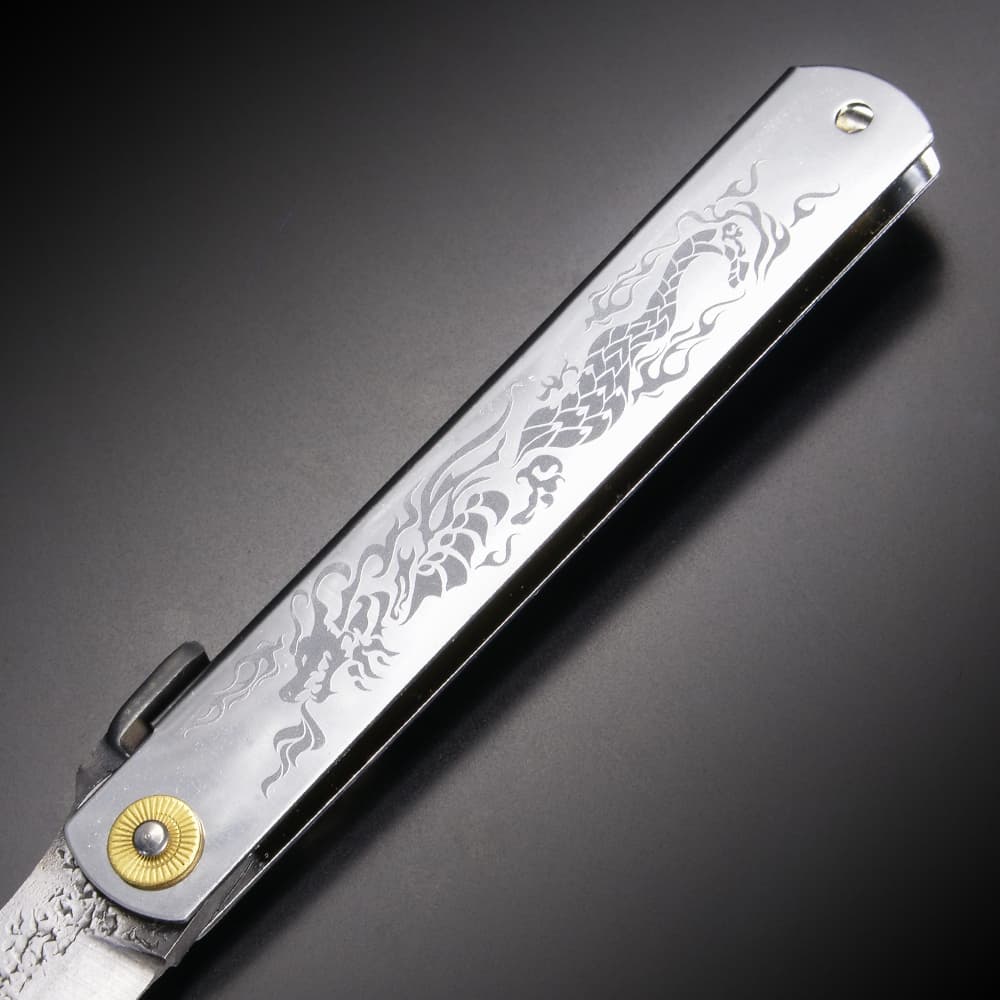 肥後守定 和式ナイフ 折りたたみ 龍舞 刻印塗り | ミリタリーショップ