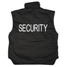 セキュリティベスト 中綿 ボディウォーマー ブラック