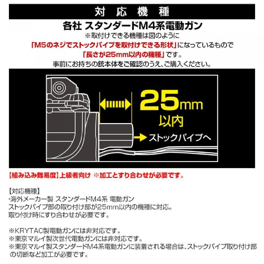 ミリタリーショップ レプマート / LayLax オフセットストックベースセット M4/M16 スタンダード電動ガン対応 オフセット量2段階調節