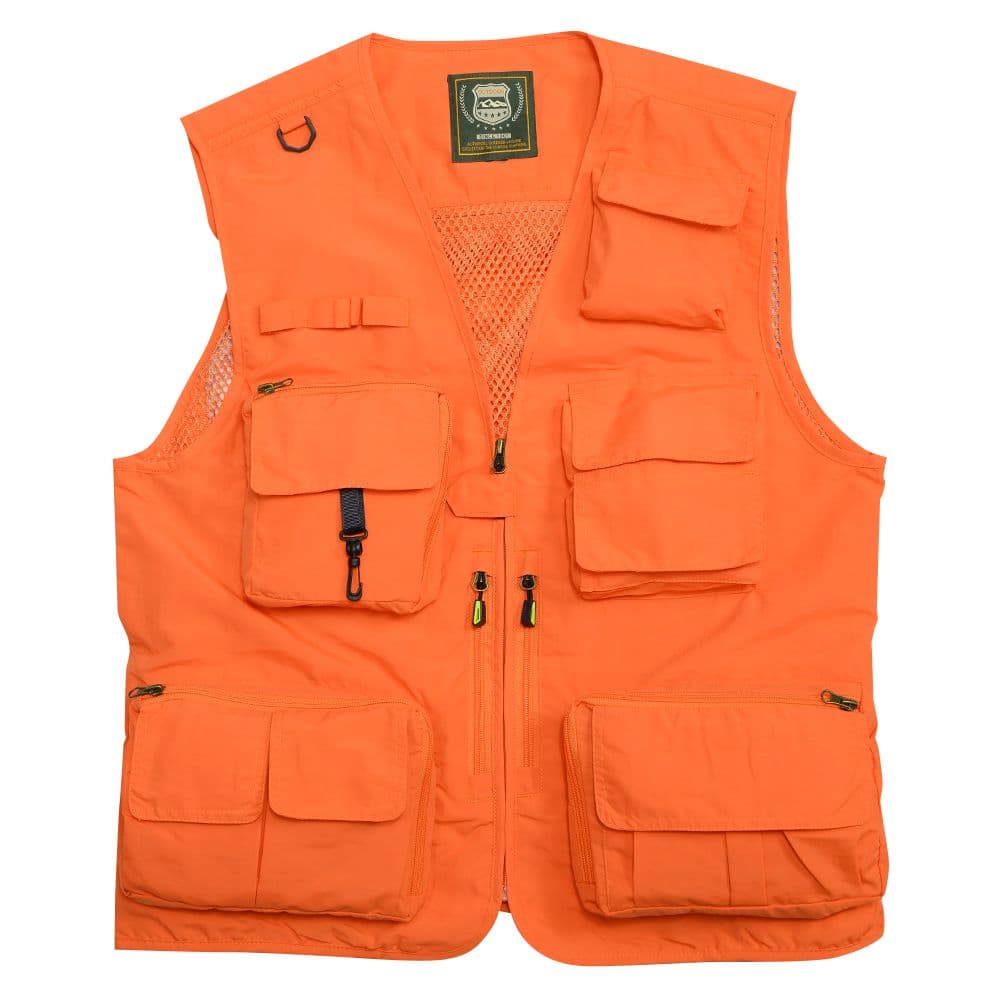 FLYGO ハンティングベスト 狩猟 ブレイズオレンジ チョッキ ミリタリー