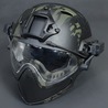 WoSporT タクティカルヘルメット FASTタイプ フェイスガード付き パイロットヘルメット 迷彩色シリーズ